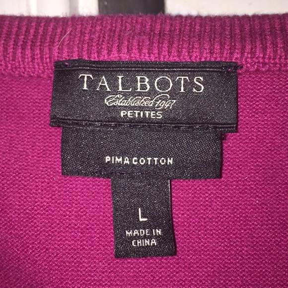 4/$20 Talbots Magenta Pink sleeveless sweater Lge - Picture 2 of 6